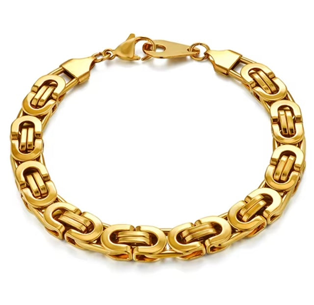 Unisex Byzantine Box Chain Bracelet