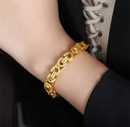 Unisex Byzantine Box Chain Bracelet