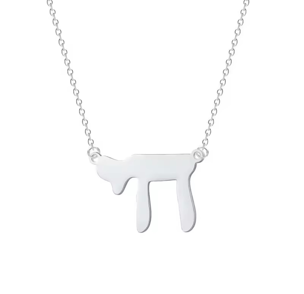 Modern Chai Pendant Necklace - Judaica Jewellery