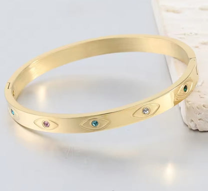 Mystical Turkish Evil Eye cuff Bangle